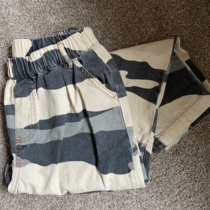 Easel distressed denim joggers